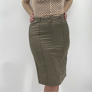 Philosophy Di Alberta Ferretti Minimalist Satin Made In Italy Pencil Skirt